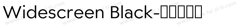 Widescreen Black字体转换